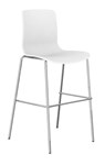 Acti Chrome Bar Stool Base 760Mm High With Polyprop Shell White