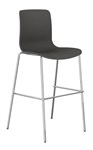 Acti Chrome Bar Stool Base 760Mm High With Polyprop Shell Charcoal