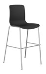 Acti Chrome Bar Stool Base 760Mm High With Polyprop Shell Black