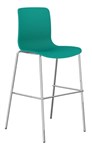 Acti Chrome Bar Stool Base 760Mm High With Polyprop Shell Teal