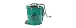 CLEANLINK HDUTY MOP BUCKET METAL WRINGER 16 LITRE GREEN