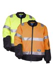 Truworkwear Pilot Jacket OrangeNavy With Refelctive Tape Medium OrangeNa