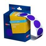 Avery Circle Dispenser Labels Removable 24mm Diameter Pk 350 Purple