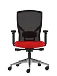 BREATHE MESH TASK CHAIR LUMBER SUPPORT SEAT SLIDER PLUSH PAD ARMS FLAME RED