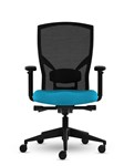 BREATHE MESH TASK CHAIR LUMBER SUPPORT SEAT SLIDER PLUSH PAD ARMS IMPULSE BLUE