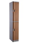 Locker 2 Door Abs Plastic 1940Hx380Wx500D Coffee
