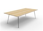 Rapid Air Boardroom Table 2400X1200X730Mm Top 25Mm Natural Oak Top