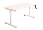 Rapid Manual Height Adjustable Desk 1500X700X7151015H Up To 1015Mm High Wh
