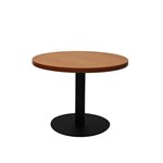 Rapid Round Coffee Table 600Mm Black Base 425H Cherry Top