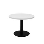 Rapid Round Coffee Table 600Mm Black Base 425H White Top