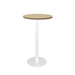 Rapid Dry Bar Table 600Mm Round Top 1075H White Base White Top