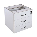 Rapid Vibe Pedestal Fixed 3 Drawers Grey
