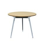 Rapid Air Round Table Polished Aluminium Frame With 1200Mm Dia White Top