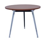 Rapid Air Round Table Polished Aluminium Frame With 900Mm Dia Cherry Top