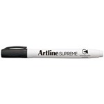 Artline Supreme Whiteboard Marker Bullet Point 15mm Box 12 Black